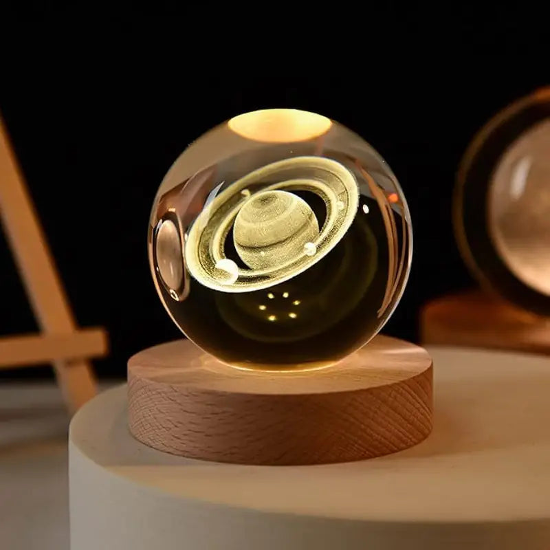 3D Crystal Moon Lamp Astronut Galaxy